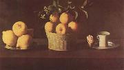 Francisco de Zurbaran Still Life with Lemons,Oranges and Rose (mk08) china oil painting reproduction